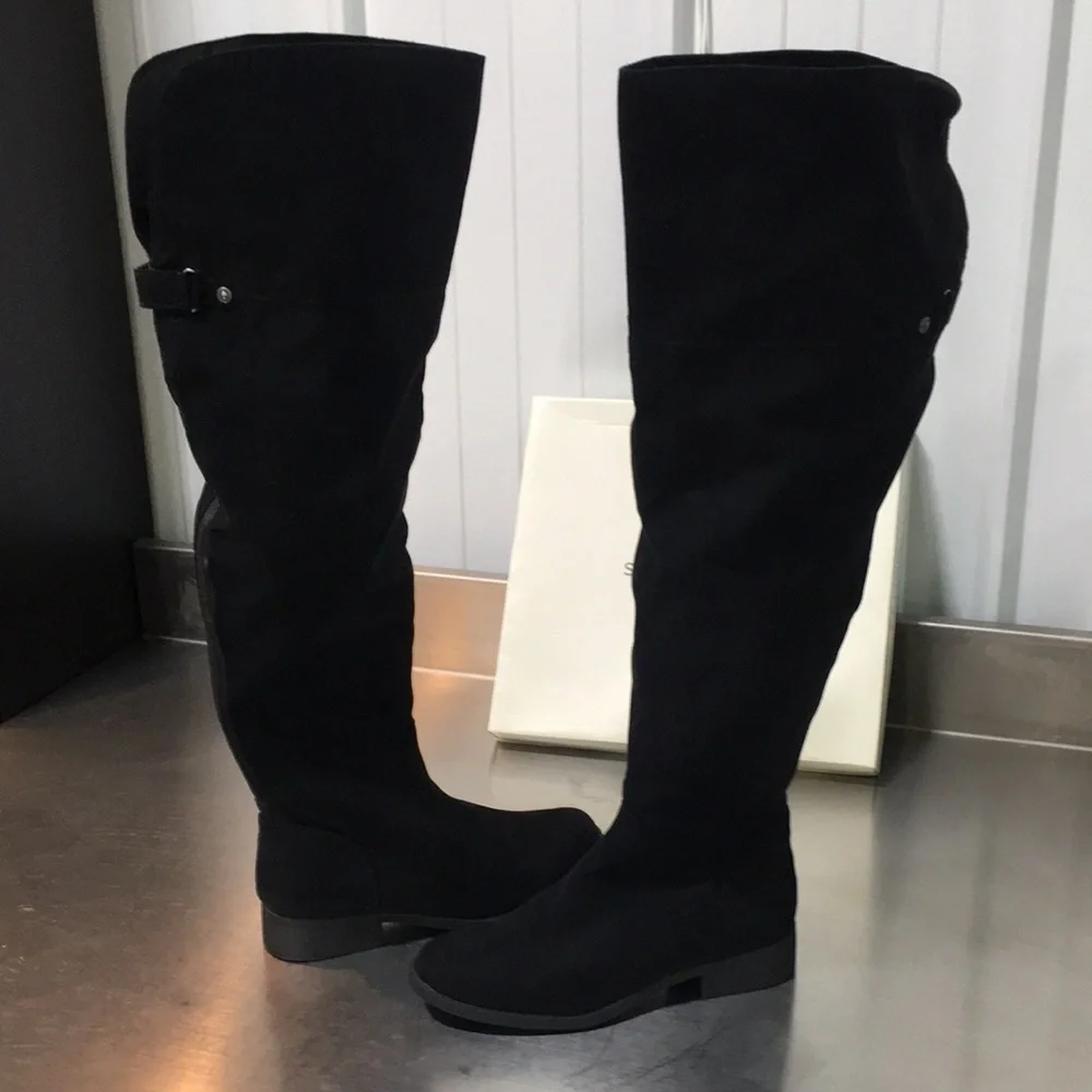 Sun + Stone Black Over-the-Knee Boots